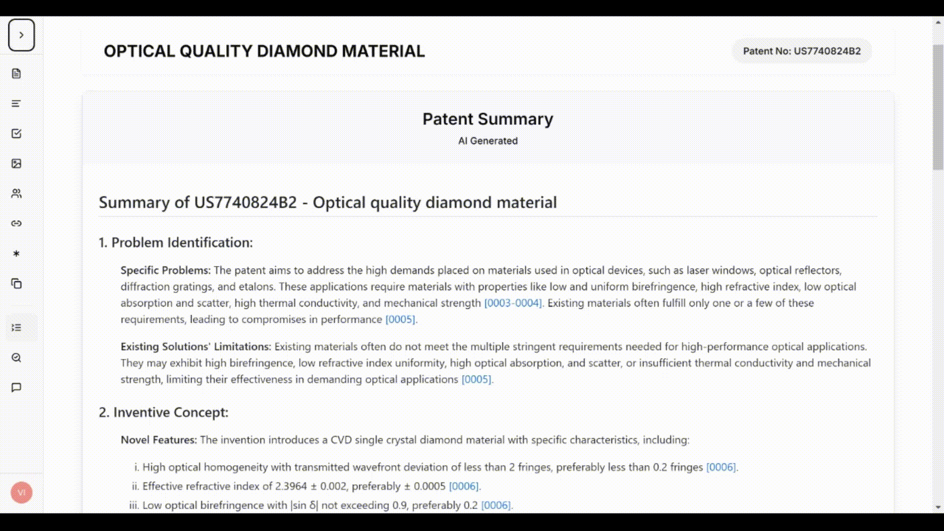 Reference verification feature